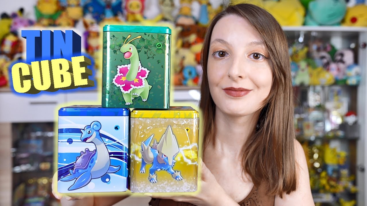 Coffret 3 boosters + 1 pièce Pokémon Tin Cube métal neuf sous