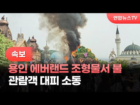 속보 용인 에버랜드 나무 조형물서 불 관람객 대피 소동 연합뉴스TV YonhapnewsTV 