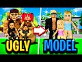 MODEL FAMILY vs UGLY FAMILY in Roblox BROOKHAVEN RP!!