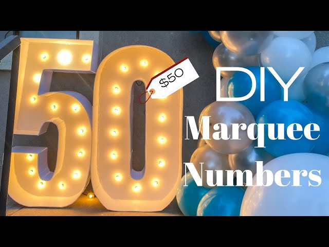 How to Make a Big Foam Marquee Number - The Price Adventure