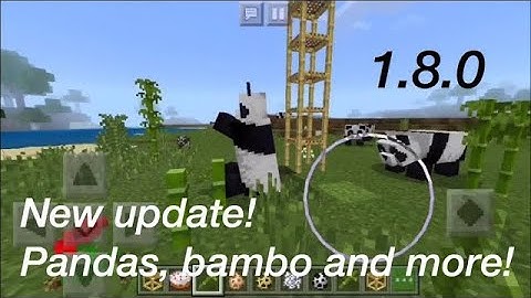 New EPIC update review + explanation! Mcpe! 1.8.0 Bamboo , scaffolding, pandas, cats and more!!!!