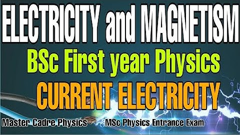 Electricity and Magnetism I BSc Physics l Master Cadre Physics l GATE l MSc Physics Entrance Exam
