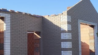 Строим 🏠 дом на своём участке. Закончили с кладкой стен.#строительство #строимдом #стройка #снт