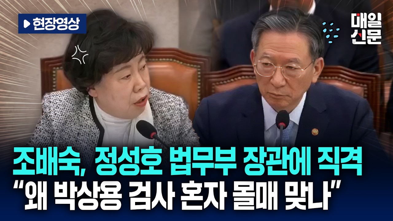[현장영상] 조배숙, 정성호 법무부 장관에 직격…"왜 박상용 검사 혼자 몰매 맞나"