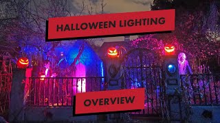 How to: Halloween lighting  overview, tips and showing what different light look like at night