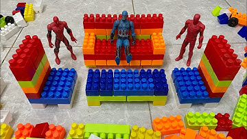 Satisfying block sofa set/ building blocks with original block voice /block fun/ block asmr