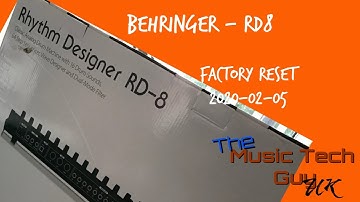 Behringer RD8 - Factory Reset - 2020-02-05