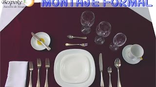 Montaje mesa formal (Etiqueta para mesa)
