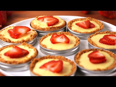 Mason Jar Cheesecakes | Delish