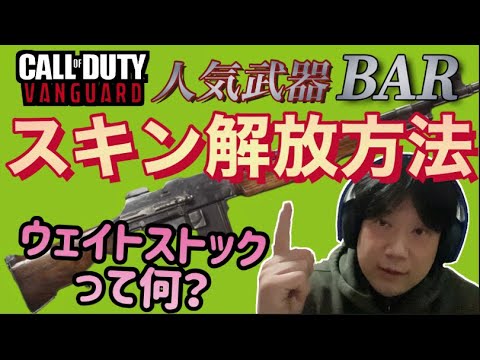 【CoD:V】顔出し解説！強武器BARのスキン解放方法！ウェイトストック問題？