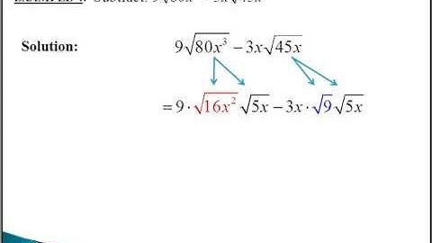 Adding and Subtracting Radicals  Video