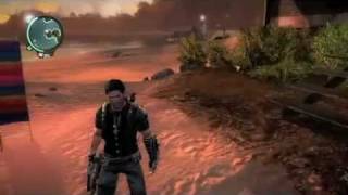 Just Cause 2 glitches PS3 in ultra low def 12p lol