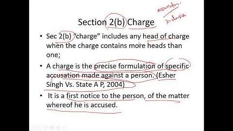 Section 2(b) charge of Code of Criminal Procedure, 1973