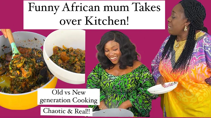 African Mum takes over Kitchen | Nigerian vegetable Soup & Pounded Yam | Alice Halidu