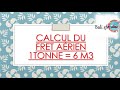 Fret arien 1tonne  6m3 mode de calcul simplifi