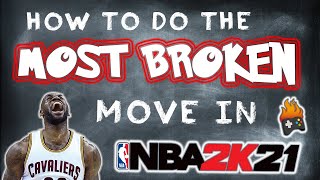 HOW TO DO THE MOST BROKEN MOVE IN NBA 2K21! GLITCH SPIN DUNK!