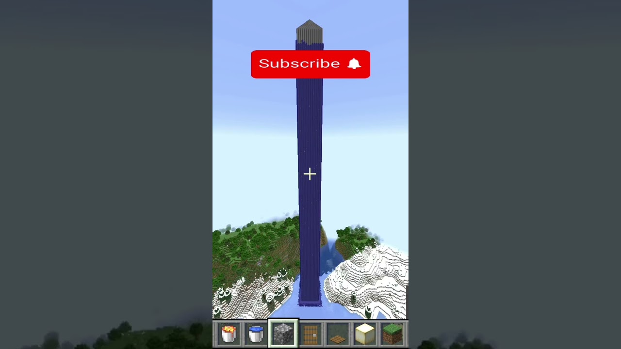 Башня в Minecraft в разное время 