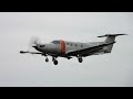 Pilatus PC-12 Jetfly Aviation LX-FLS landing Zurich Airport