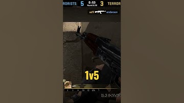 1v5 clutch CSGO #csgo #csgoclips #cs2 #valorant #1v5ace