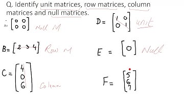 Math: grade 9: Lesson 2: Kinds of Matrices, Negative of Matrices & Transpose of Matrices in English