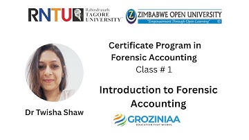 Certificate Program in Forensic Accounting - Class # 01