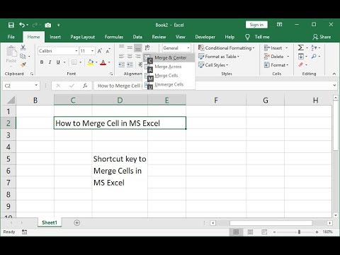 excel keyboard shortcuts merge and center