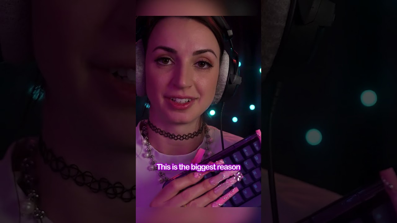 ASMR - Trying to use a keyboard with VERY large nails #shorts