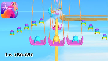 Hair Challenge 🌈👩 🌈 New Update Android Gameplay Walkthrough Level 180-181