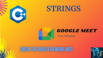 Strings in C++ | How to use Strings in C++ in Telugu & English | using Live class in Google Meet