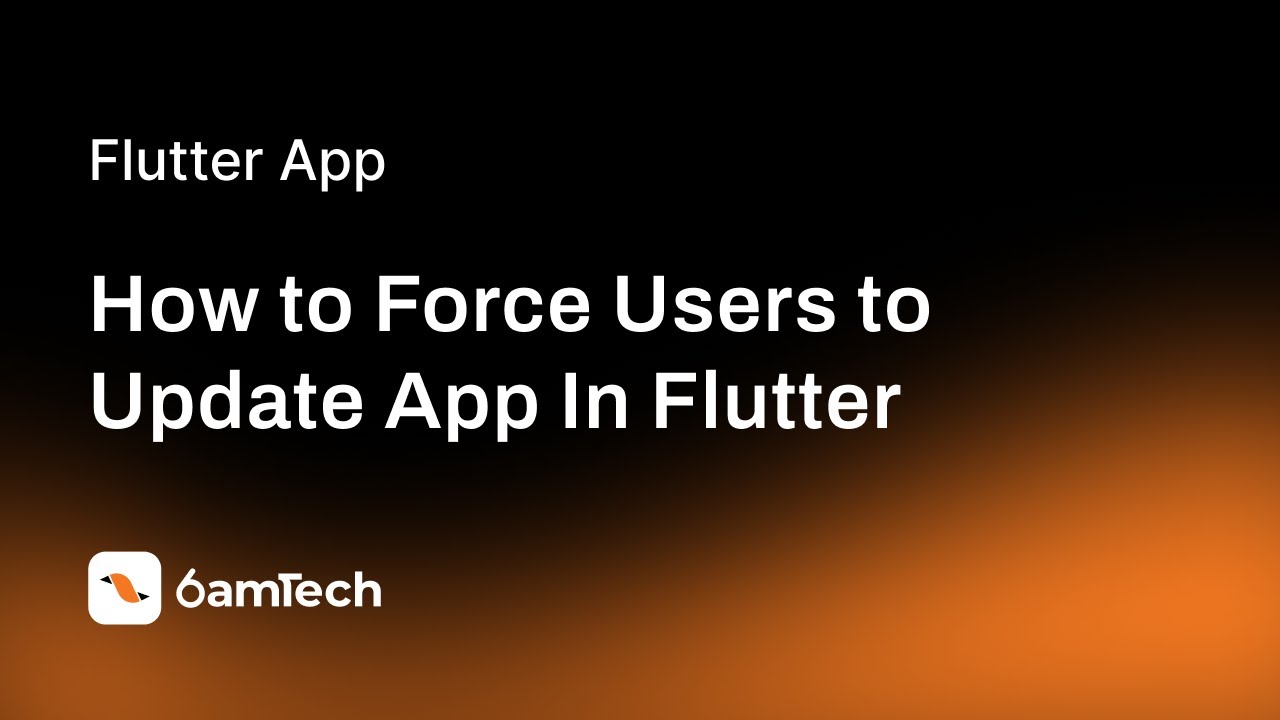 How to Force Users to Update App In Flutter - YouTube