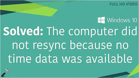 Solved: The computer did not resync because no time data was available