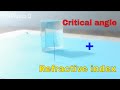 Determine Critical angle of glass using glass Prism || Refractive Index