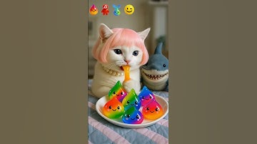 Thumbnail of 😸 Cat and Baby Shark FOOD ASMR challenge😸eating sounds🎧 |  #asmr #cat #catasmr#babyshark