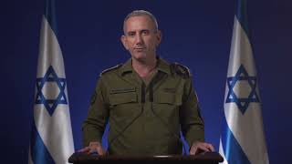 IDF Spokesperson RAdm. Daniel Hagari on the Current UAV Attack From Iran