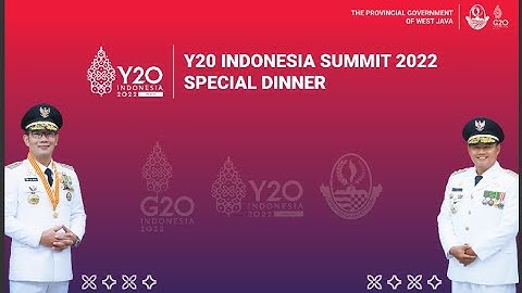 Y20 INDONESIA SUMMIT 2022 SPECIAL DINNER WITH SHERPA AND GOVERNOR OF WEST JAVA #g20 #y20 #rk
