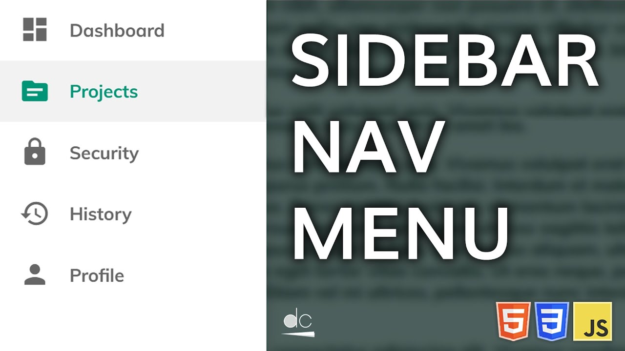 Mobile Friendly Navigation Menu WITH ICONS using HTML and CSS - YouTube