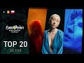 Eurovision 2024  my top 20 so far new 