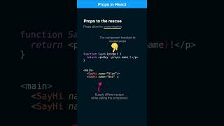 Props in React in under a minute shorts