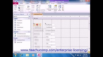 Microsoft Office Access Tutorial 2010 Form and Report Controls 11.2 Employee Group Training