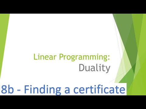 Linear Programming Duality
