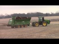 John Deere 9460R Tractor and Bunning Tri-Axle Spreader