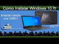Como instalar windows 10 desde una USB   2021