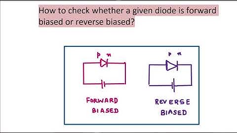 How to check whether a given diode is forward biased or reverse biased?