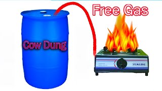 Amazing idea to make free gas from Cow Dung and Tree Leaf - Best idea to show all of you for tips.