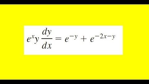 Solve the given differential equation by separation of variables