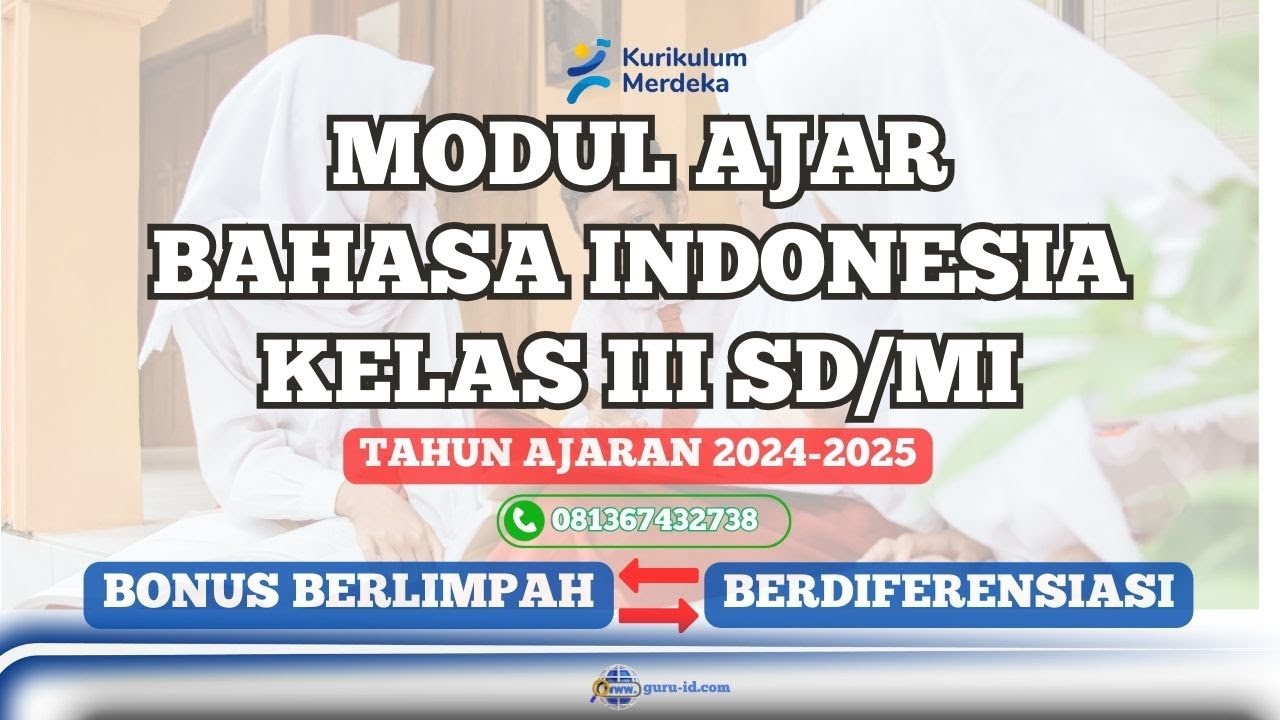 modul ajar bahasa indonesia kelas 3 sd kurikulum merdeka terbaru - YouTube