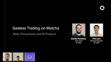 0x Protocol / Matcha: Gasless Trading w/ 0x Protocol / Matcha