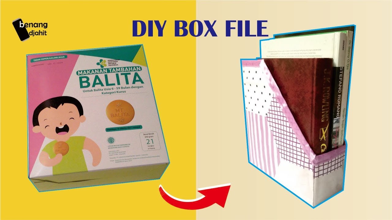  DIY  Box File dari  Kardus Bekas  YouTube