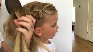 Little Girls Hair Tutorial (Elsa Braid)  Milo