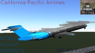 California Pacific Airways Review | MD 80 | Economy | Robloxian Flight Reports